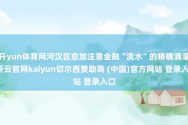 开yun体育网河汉区愈加注意金融“流水”的精确滴灌-开云官网kaiyun切尔西赞助商 (中国)官方网站 登录入口