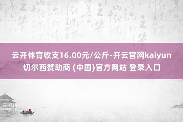 云开体育收支16.00元/公斤-开云官网kaiyun切尔西赞助商 (中国)官方网站 登录入口