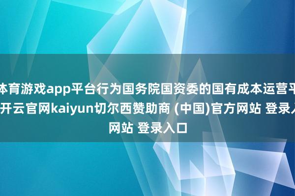 体育游戏app平台行为国务院国资委的国有成本运营平台-开云官网kaiyun切尔西赞助商 (中国)官方网站 登录入口