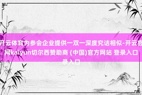 开云体育为参会企业提供一双一深度究诘相似-开云官网kaiyun切尔西赞助商 (中国)官方网站 登录入口